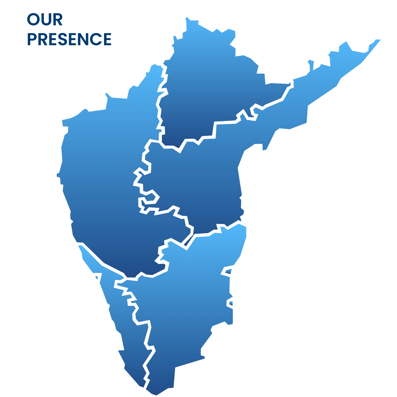 Map showing IREP Credit Capital presence across major cities in India